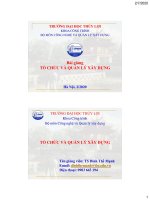 Bài giảng tổ chức và quản lý xây dựng 