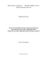 Đề xuất giải pháp tổ chức thi công đảm bảo tiến độ xây dựng công trình bê tông thuộc dự án thủy điện hòa thuận tỉnh cao bằng 