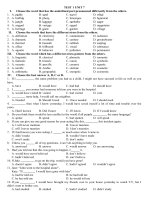 TEST 1 UNIT 7 -lớp 8 - BT nghỉ covid 19