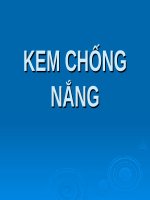 SEMINAR KEM CHỐNG NẮNG (y dược)