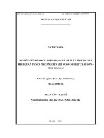 Nghiên cứu đánh gia hiện trạng và đề xuất một số giải pháp quản lý môi trường cho khu công nghiệp châu sơn tỉnh hà nam 