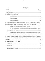 tiểu luận triết học thực trạng quản lí nhân sự và chuyên môn tại trường mầm non