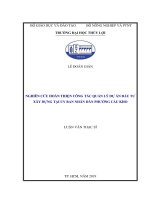 Nghiên cứu hoàn thiện công tác quản lý dự án đầu tư xây dựng tại ủy ban nhân dân phường cầu kho 