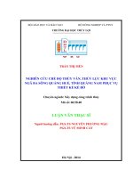 Integrated water resources planning using weap model in the cau river basin 