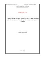 Nghiên cứu đề xuất các giải pháp nâng cao hiệu quả khai thác các hệ thống tưới trên địa bàn huyện nam sách tỉnh hải dương 