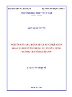 Nghiên cứu giải pháp xử lý sự cố kè chắn đoạn cuối tuyến thuộc dự án xây dựng đường ven sông sài gòn 