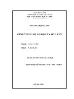 Hành vi ủng hộ xã hội của sinh viên 