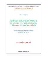 Nghiên cứu đề xuất giải pháp bảo vệ bờ biển khu vực phường phú đông thành phố tuy hòa tỉnh phú yên 