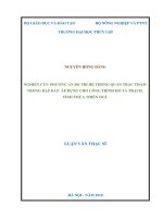 Nghiên cứu phương án bố trí hệ thống quan trắc thấm trong đập đất áp dụng cho công trình hồ tả trạch 