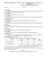 Đề thi chọn HSG cấp trường lần 2 địa 10 