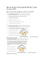 trắc nghiệm mô đun 3 môn tin học THPT 