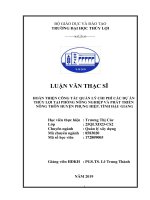 Hoàn thiện công tác quản lý chi phí các dự án thủy lợi tại phòng nông nghiệp và phát triển nông thôn huyện phụng hiệp tỉnh hậu giang 