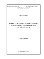 Nghiên cứu đề xuất giải pháp công trình phòng chống xói lở bờ biển khu vực cồn bửng huyện thanh phú tỉnh bến tre 