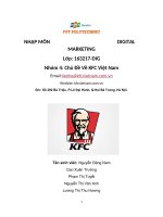 NHẬP MÔN DIGITAL MARKETING DOANH NGHIỆP KFC
