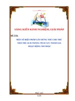 Một số biện pháp gây hứng thú cho trẻ nhà trẻ (24  36 tháng) tích cực tham gia hoạt động âm nhạc 