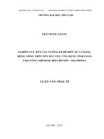 Nghiên cứu kết cấu tường kè đê biển xử lý bằng móng nông trên nền đất yếu ứng dụng tính toán cho công trình kè biển đồ sơn hải phòng 