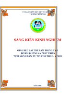 Giáo dục lấy trẻ làm trung tâm để bồi dưỡng,  phát triển tính mạnh dạn, tự tin cho trẻ mẫu giáo lớn 5  6 tuổi 