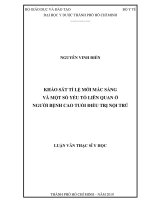 khảo sát tỉ lệ mới mắc sảng và một số yếu tố liên quan ở ngƣời bệnh cao tuổi điều trị nội trú 