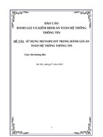 SỬ DỤNG METASPLOIT TRONG ĐÁNH GIÁ AN TOÀN hệ THỐNG THÔNG TIN