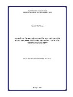 Nghiên cứu đo kích thước cơ thể người bằng phương pháp đo 3d không tiếp xúc trong ngành may 