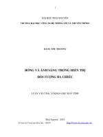 Bóng và ánh sáng trong hiển thị đối tượng ba chiều 