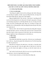 NÂNG CAO HIỆU QUẢ HOẠT ĐỘNG TRẢI NGHIỆM CHO TRẺ 5 6 TUỔI tại lớp 5 TUỔI a2 TRƯỜNG MN