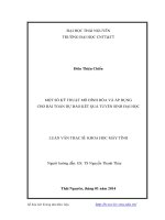 Một số kỹ thuật mô hình hóa và áp dụng cho bài toán dự báo kết quả tuyển sinh đại học 