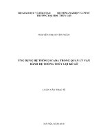 Ứng dụng hệ thống scada trong quản lý vận hành hệ thống thủy lợi kẻ gỗ 
