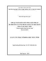 Thuật toán bầy đàn pso giải thuật di truyền và ứng dụng giải các bài toán tối ưu đa mục tiêu 