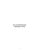 Tiểu luận: Xây dựng dự án kinh doanh hoa tươi tại Hưng Yên