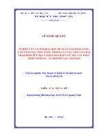 Ngiên cứu cơ sở khoa học đề xuất giải pháp nâng cao năng lực tiêu nước trong lưu vực tiêu của hai trạm bơm hữu bị và nhân hòa đáp ứng yêu cầu phát triển kinh tế xã hội đến sau năm 2020 