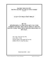 Mô hình hoá và tính toán kết cấu cánh turbine gió kiểu trục đứng theo lý thuyết chuyển vị bậc nhất bằng phương pháp phần tử hữu hạn 