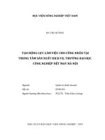 Tạo động lực làm việc cho công nhân tại trung tâm sản xuất dịch vụ, trường đại học công nghiệp dệt may hà nội   