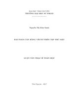 Bài toán cân bằng véctơ trên tập trù mật 