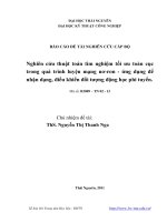 Nghiên cứu thuật toán tìm nghiệm tối ưu toàn cục trong quá trình luyện mạng nơ ron ứng dụng để nhận dạng điều khiển đối tượng động học phi tuyến 