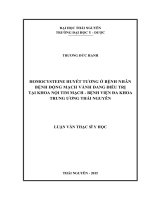 Nồng độ homocysteine huyết tương ở bệnh nhân bệnh động mạch vành điều trị tại khoa tim mạch bệnh viện đa khoa trung ương thái nguyên