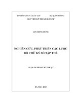 Nghiên cứu phát triển các lược đồ chữ ký số tập thể 