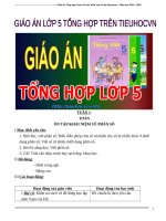 Giáo án tổng hợp lớp 5 các môn học theo hướng phát triển năng lực