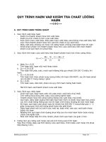 Qui trình hàn điện và kiểm tra chất lượng mối hàn