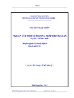 Nghiên cứu một số phương pháp trong nhận dạng tiếng nói 