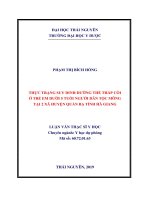 Thực trạng suy dinh dưỡng thể thấp còi ở trẻ em dưới 5 tuổi người dân tộc mông tại 2 xã huyện quản bạ tỉnh hà giang