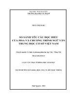 So sánh yêu cầu đọc hiểu của pisa và chương trình ngữ văn trung học cơ sở việt nam 