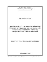 Biện pháp quản lý hoạt động bồi dưỡng năng lực sư phạm cho đội ngũ giảng viên ở trung tâm bồi dưỡng chính trị huyện đồng hỷ tỉnh thái nguyên 