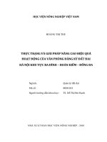 Thực trạng và giải pháp nâng cao hiệu quả hoạt động của văn phòng đăng ký đất đai hà nội khu vực ba đình   hoàn kiếm   đống đa   