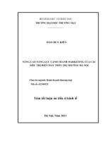 Nâng cao năng lực cạnh tranh marketing của các siêu thị điện máy trên thị trường hà nội  (enhancing marketing competitiveness of department stores and electronics chain stores in hanoi market) TT 