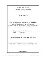 Con người trong văn xuôi về miền núi của các tác giả trẻ đương đại cao duy sơn đỗ bích thuý và phạm duy nghĩa 