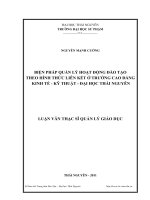 Biện pháp quản lý hoạt động đào tạo theo hình thức liên kết ở trường cao đẳng kinh tế kỹ thuật đại học thái nguyên 