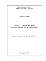 Nghiên cứu một số kỹ thuật xác định đo tương tự và ứng dụng 