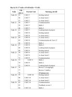 Giáo án Tiếng Anh lớp 6 Học kỳ 2 soạn theo công văn 5512 đầy đủ chi tiết đẹp nhất