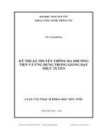 Kỹ thuật truyền thông đa phương tiện và ứng dụng trong giảng dạy trực tuyến 